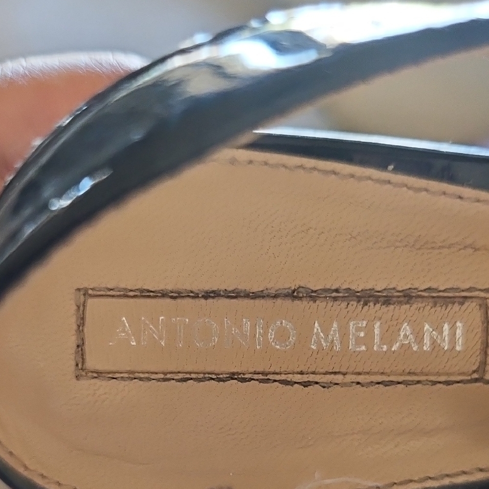 Antonio Melani Black and Cream Wedge Shoes (Size 7) - Picture 8 of 8